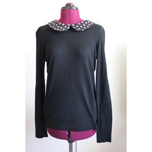 Disney Peter Pan collared black sweater